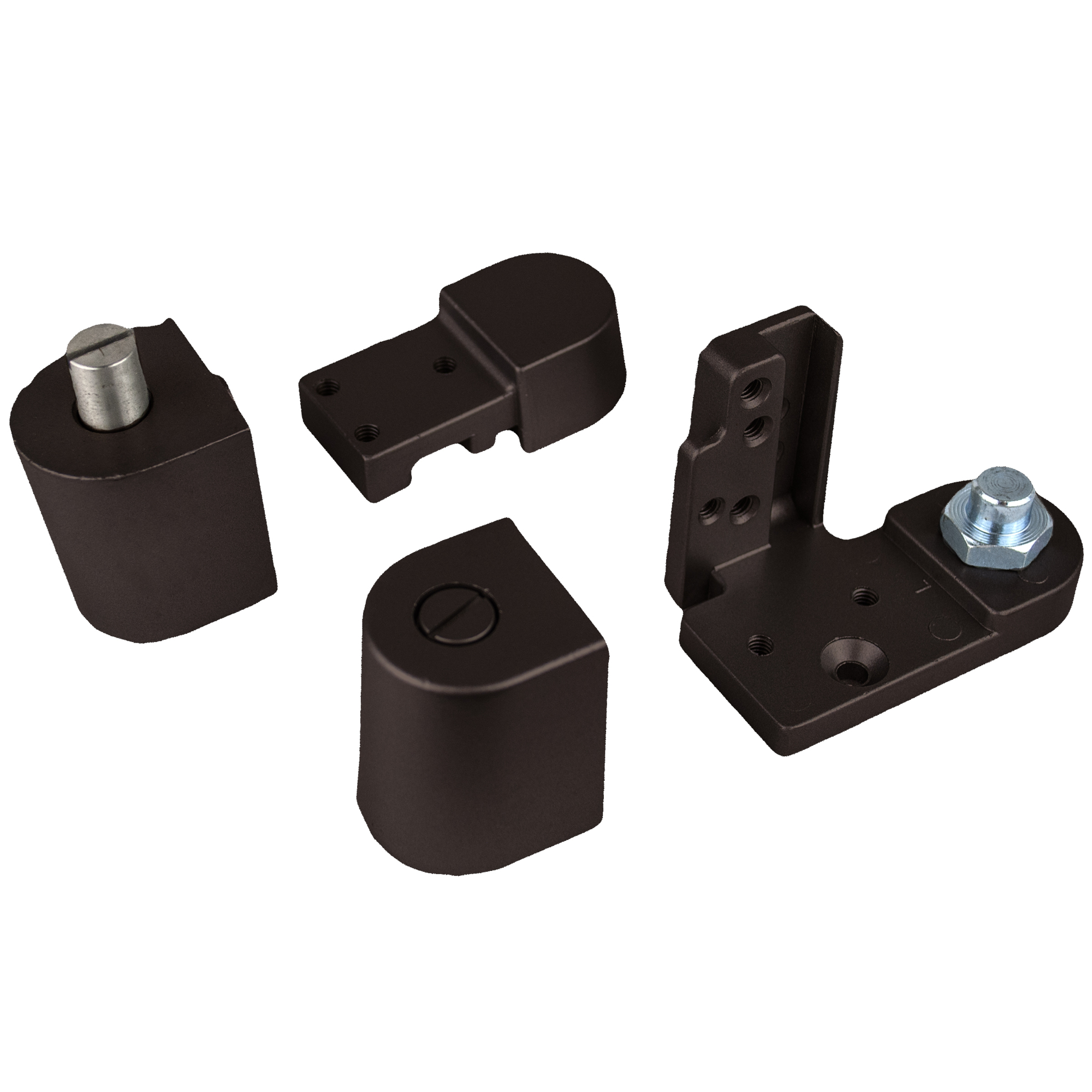 Global Door Controls Kawneer Style Left Hand Offset Door Pivot Hinge Set — Duronodic, For Adams Rite Type Storefront Doors, Model# TH1118-LH-DU
